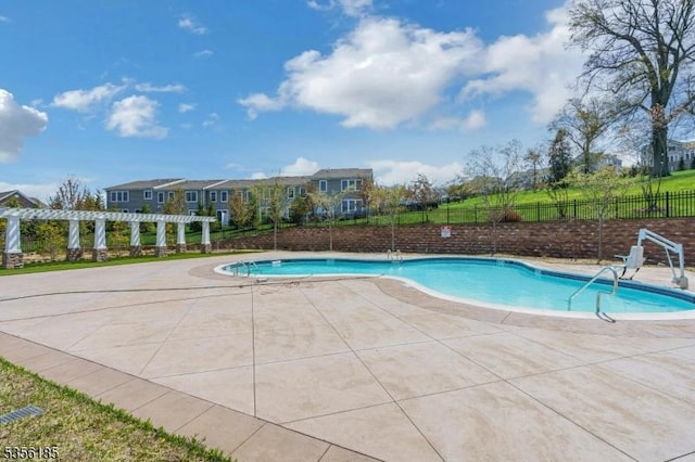 2 Lee Dr, Morris Twp, NJ 07960 - community pool with a pergola and a patio area