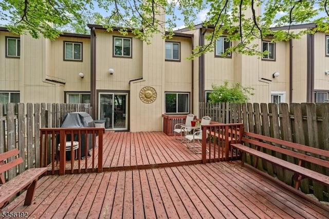 130 Chelsea Way, Bridgewater Twp, NJ 08807 - deck with a fenced backyard and area for grilling