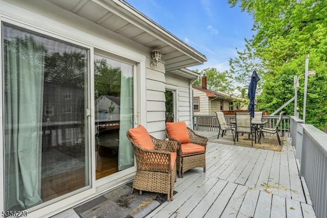 548 Birchwood Rd, Linden City, NJ 07036 - deck featuring outdoor dining space