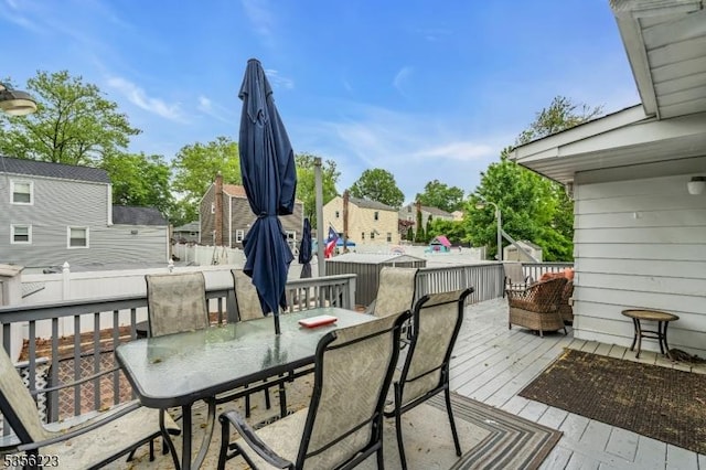 548 Birchwood Rd, Linden City, NJ 07036 - deck featuring outdoor dining area and fence