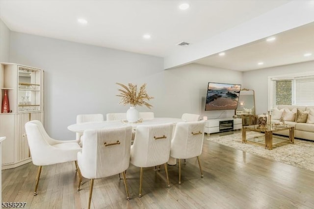 10 Longview Rd, Andover Twp, NJ 07860 - dining area with light wood finished floors, recessed lighting, and beam ceiling