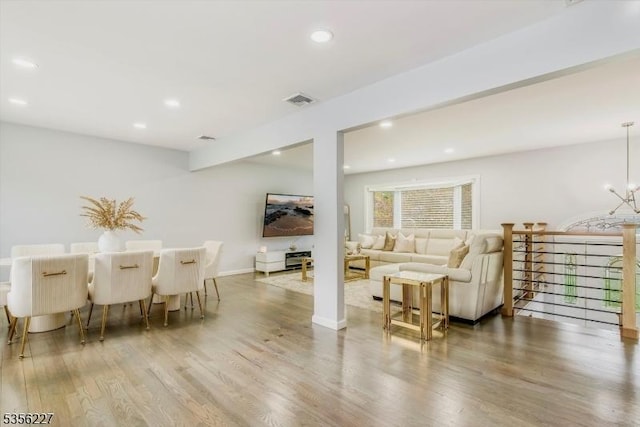 10 Longview Rd, Andover Twp, NJ 07860 - living area featuring wood finished floors, recessed lighting, and baseboards