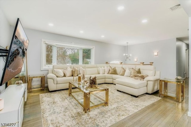 10 Longview Rd, Andover Twp, NJ 07860 - living room featuring light wood-style floors and recessed lighting