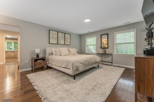 30 Southgate Dr, Clinton Twp, NJ 08801 - bedroom with dark wood finished floors, baseboards, and multiple windows