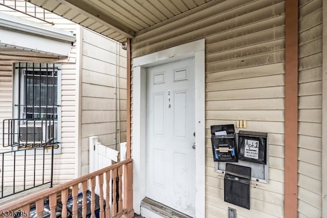 view of doorway to property