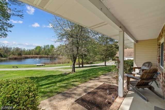 75 Wolfs Corner Rd, Green Twp, NJ 07860 - view of patio featuring a water view