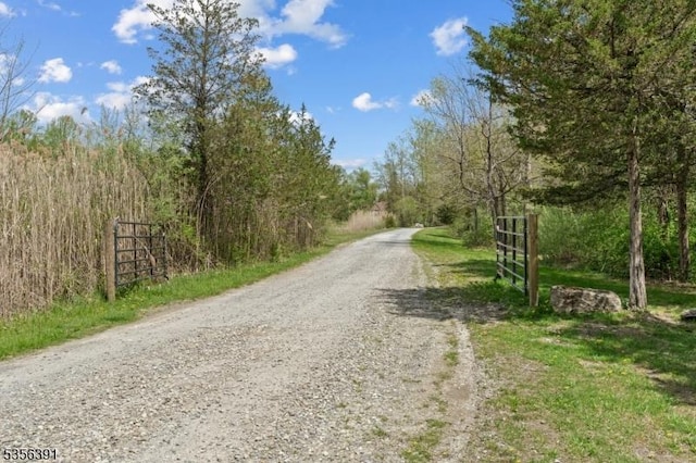 75 Wolfs Corner Rd, Green Twp, NJ 07860 - view of dirt / gravel road with a wooded view