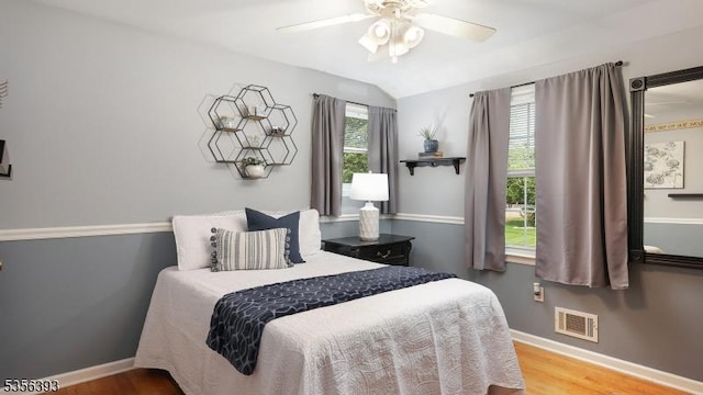 12 Fox Chase Run, Hillsborough Twp, NJ 08844 - bedroom featuring baseboards, wood finished floors, and a ceiling fan