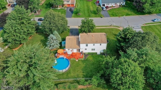 12 Fox Chase Run, Hillsborough Twp, NJ 08844 - aerial view of property's location with a pool area