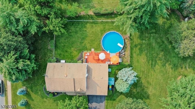 12 Fox Chase Run, Hillsborough Twp, NJ 08844 - aerial overview of property's location featuring a pool area