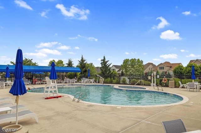 16 Gordon Way, Mount Olive Twp, NJ 07836 - community pool featuring a patio area and a hot tub