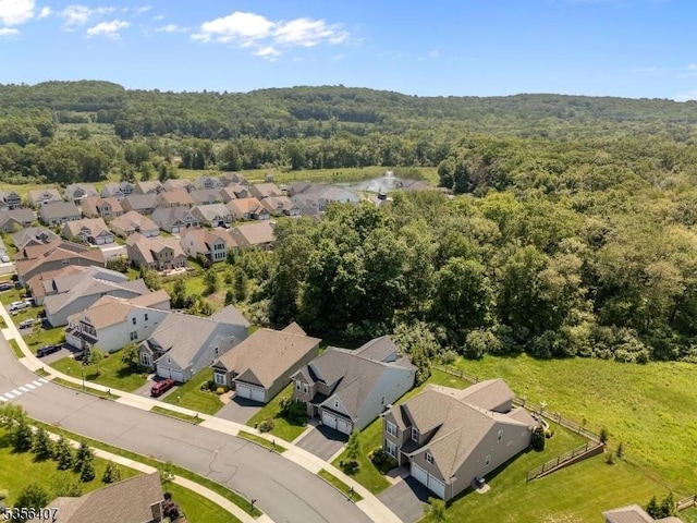 16 Gordon Way, Mount Olive Twp, NJ 07836 - aerial perspective of suburban area featuring a heavily wooded area