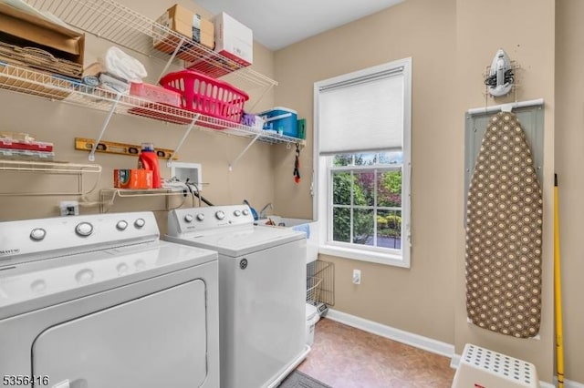 1111 Conrad Way, Franklin Twp, NJ 08873 - washroom featuring independent washer and dryer and baseboards