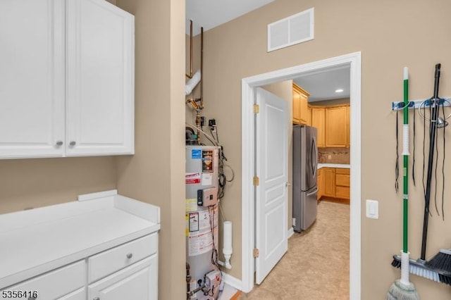 1111 Conrad Way, Franklin Twp, NJ 08873 - hall featuring water heater and baseboards
