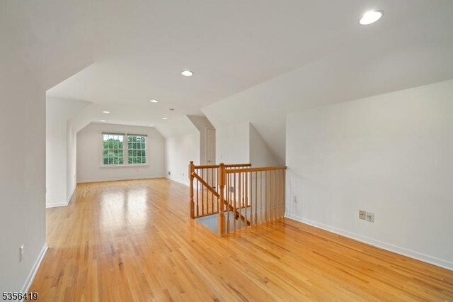 1 Joss Way, Long Hill Twp, NJ 07946 - bonus room with light wood-type flooring, vaulted ceiling, and recessed lighting