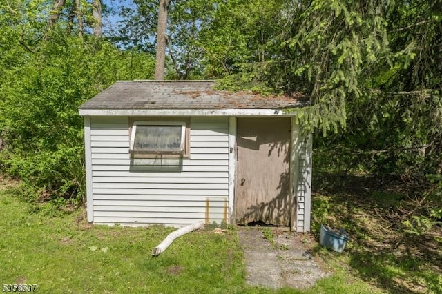 view of shed