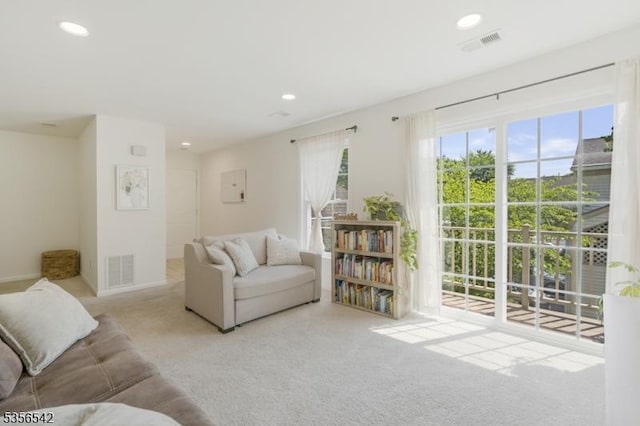66 Jamestown Rd, Bernards Twp, NJ 07920 - carpeted living room with recessed lighting, baseboards, and electric panel