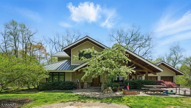 44 Mount Pleasant Rd, Knowlton Twp, NJ 07832 - back of house with a standing seam roof and metal roof