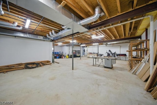 44 Mount Pleasant Rd, Knowlton Twp, NJ 07832 - view of unfinished basement
