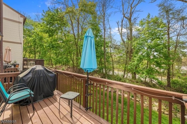 deck with grilling area