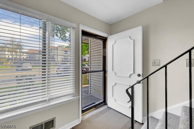 foyer with baseboards