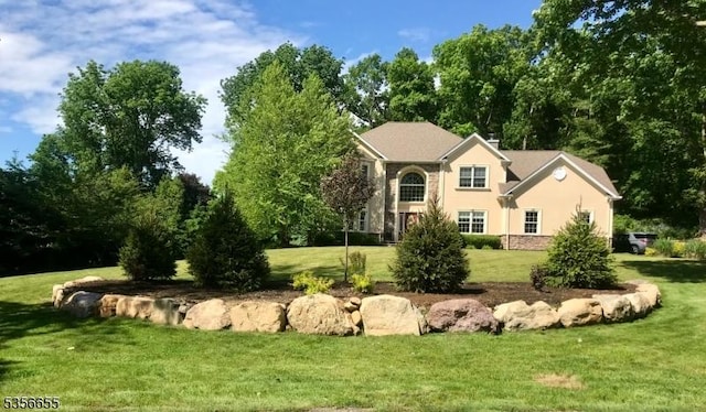 77 Oak Rd, Boonton Twp, NJ 07005 - view of front facade featuring a front lawn