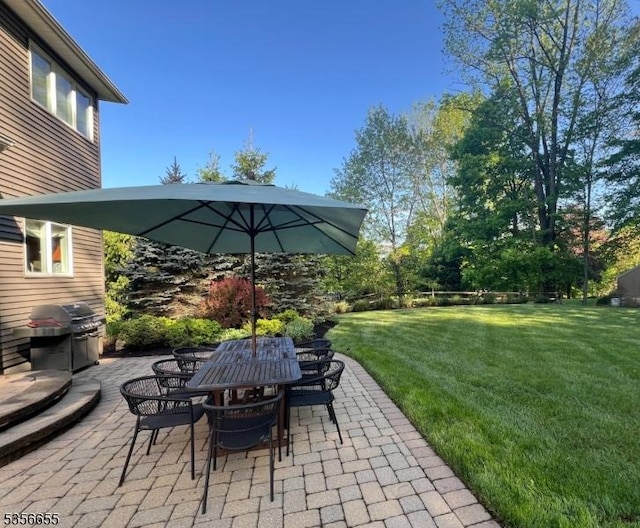 77 Oak Rd, Boonton Twp, NJ 07005 - view of patio with area for grilling and outdoor dining area