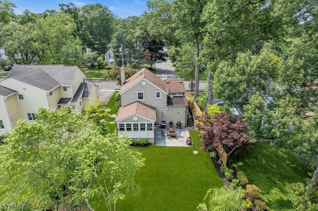 73 Lafayette Ave, Chatham Boro, NJ 07928 - aerial view of property and surrounding area