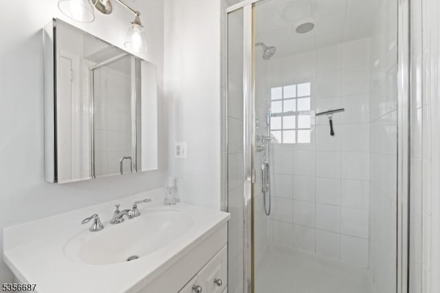 66 Skyline Dr, Morris Twp, NJ 07960 - bathroom with vanity and a shower stall