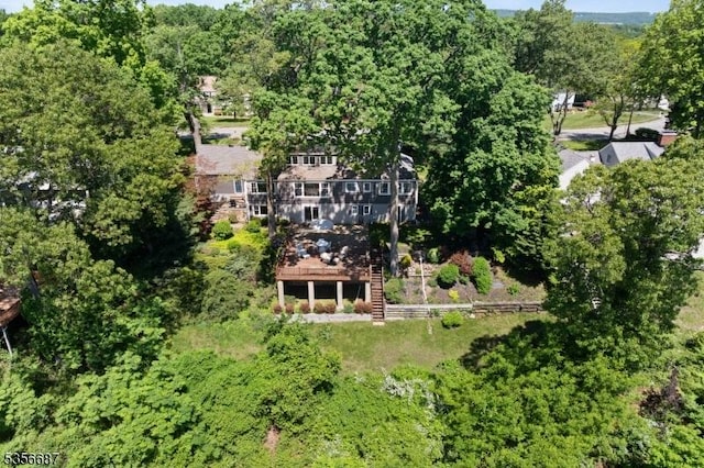 66 Skyline Dr, Morris Twp, NJ 07960 - view from above of property featuring a forest