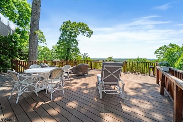 66 Skyline Dr, Morris Twp, NJ 07960 - wooden deck featuring outdoor dining space