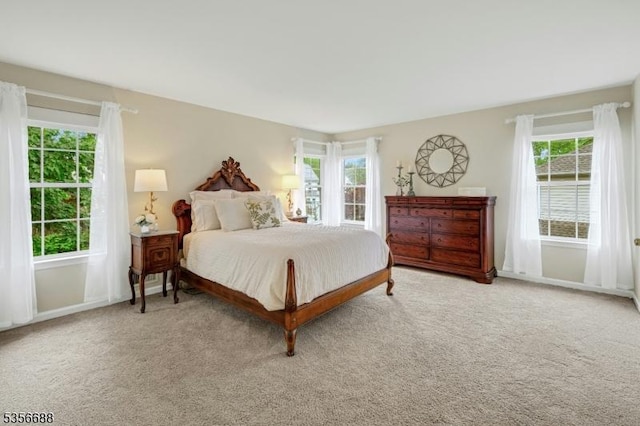bedroom featuring carpet
