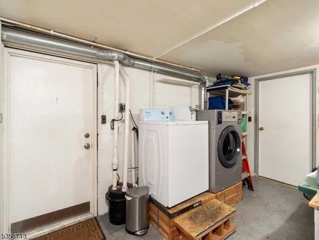laundry area featuring independent washer and dryer