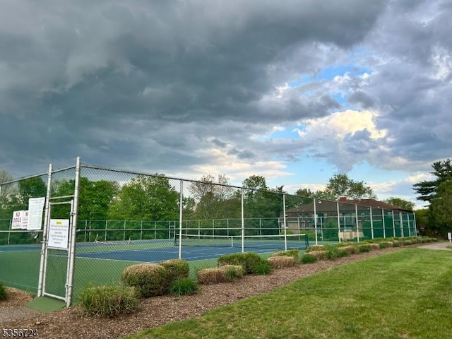 703 Nottingham Way, Raritan Twp, NJ 08822 - view of tennis court featuring fence