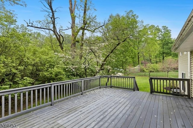 9 Copperfield Rd, Scotch Plains Twp, NJ 07076 - wooden deck with a yard