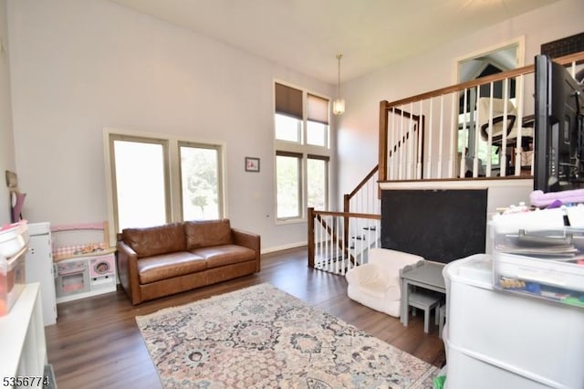 1 Wimbledon Dr Unit 3, Vernon Twp, NJ 07462 - living room with wood finished floors and stairway