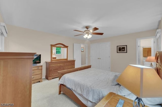 38 Nestlingwood Dr, Washington Twp, NJ 07853 - bedroom with carpet floors, a closet, and a ceiling fan