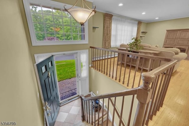 38 Nestlingwood Dr, Washington Twp, NJ 07853 - foyer entrance with plenty of natural light, recessed lighting, and wood finished floors