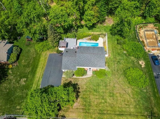 29 Dogwood Trl, Randolph Twp, NJ 07869 - aerial view of a pool area