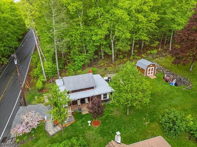 view from above of property
