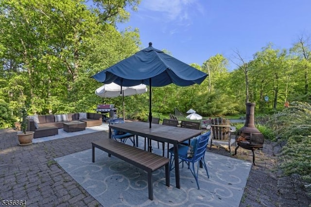 147 Liberty Corner Rd, Bernards Twp, NJ 07920 - view of patio / terrace with outdoor dining area, outdoor lounge area, and area for grilling