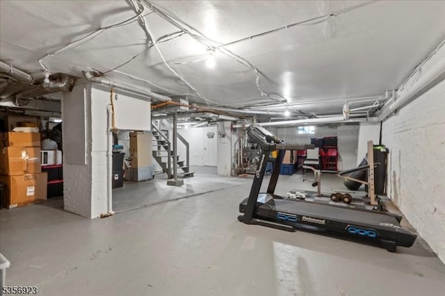 12 Harrison Ave, Montclair Twp, NJ 07042 - unfinished below grade area featuring stairway