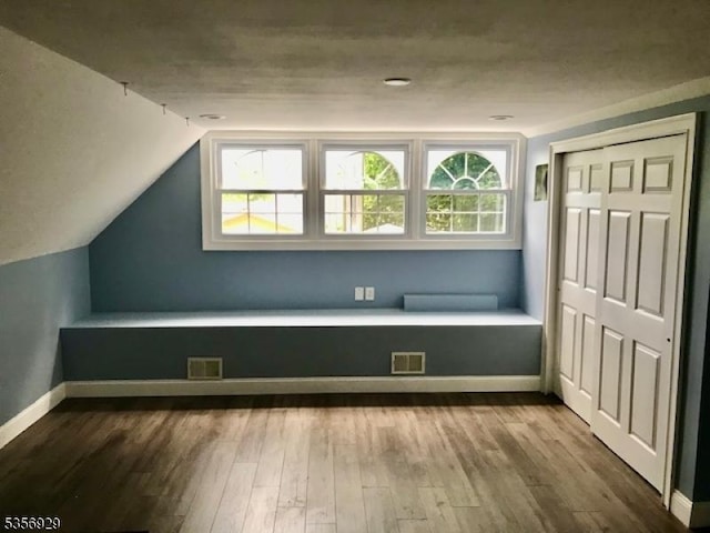 10 Evergreen Rd, Franklin Twp, NJ 08873 - additional living space with wood finished floors, baseboards, and lofted ceiling