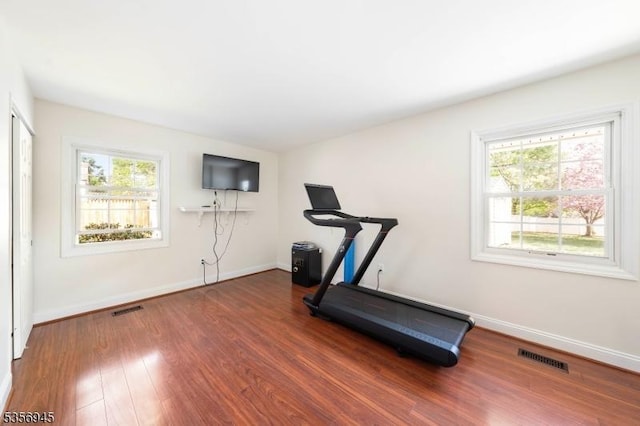 3 Larsen Rd, Franklin Twp, NJ 08873 - workout room with wood finished floors, healthy amount of natural light, and baseboards