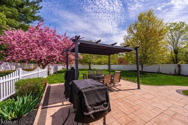 3 Larsen Rd, Franklin Twp, NJ 08873 - view of patio featuring outdoor dining space and a pergola