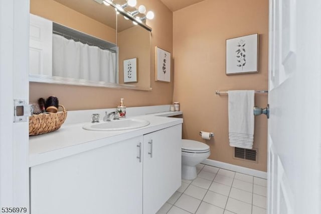 21 Stepping Rdg, North Caldwell Boro, NJ 07006 - full bath with toilet, tile patterned floors, baseboards, and vanity