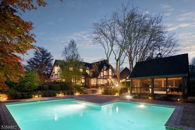 11 Kerby Ln, Mendham Boro, NJ 07945 - outdoor pool with a wooden deck