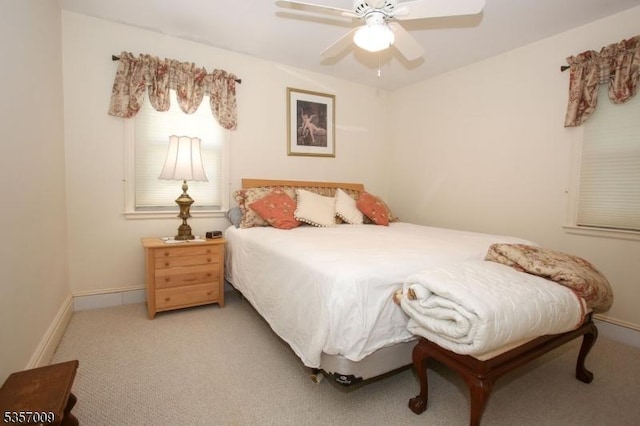 45 Linwood Ave, Dover Town, NJ 07801 - bedroom with light carpet, a ceiling fan, and baseboards