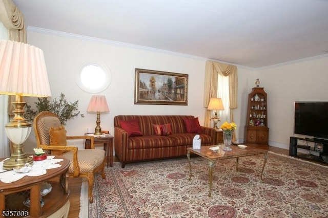 45 Linwood Ave, Dover Town, NJ 07801 - living room with ornamental molding and wood finished floors