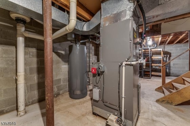 60 Dewey Ave, High Bridge Boro, NJ 08829 - utility room with water heater and heating unit